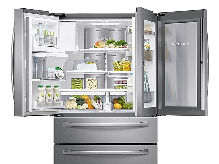 22 cu. ft. Food Showcase Counter Depth 4-Door French Door Refrigerator in Stainless Steel (RF22R7351SR)