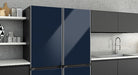 12.0 cu. Ft. Bespoke Bottom Freezer Refrigerator with Flexible Design in Navy Glass (RB12A300641)
