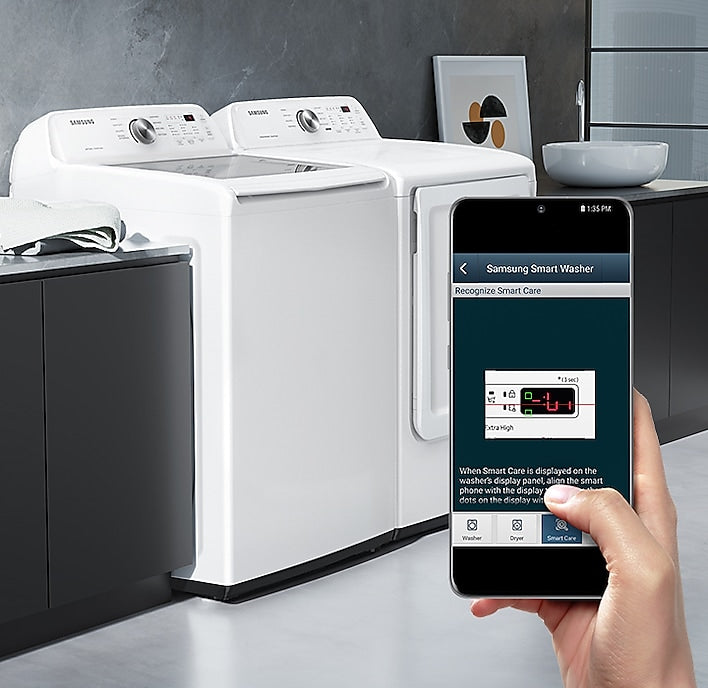 SAMSUNG 4.4 Cubic Foot Top Load Washer White(WA44A3205AW)
