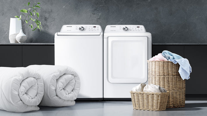 SAMSUNG 4.4 Cubic Foot Top Load Washer White(WA44A3205AW)