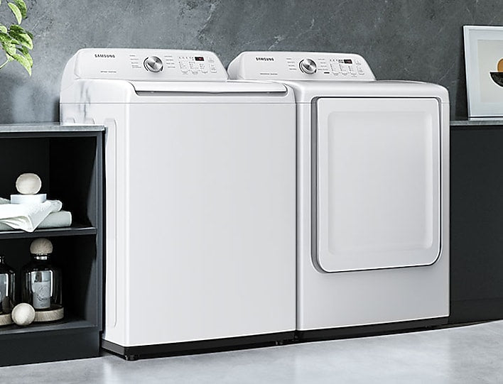 SAMSUNG 4.4 Cubic Foot Top Load Washer White(WA44A3205AW)