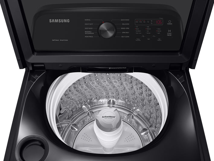 SAMSUNG 4.9 Cu. Ft.TL Wash Black (WA49B5105AV)
