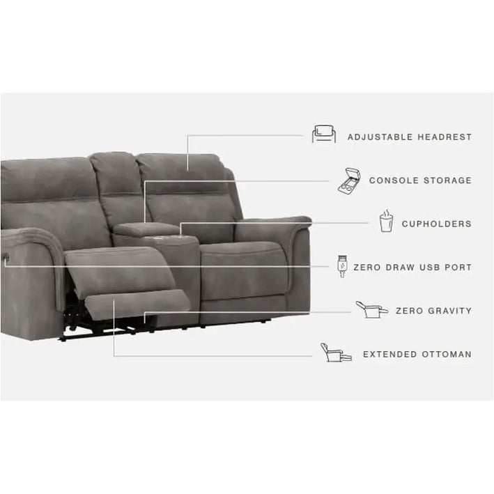 Next-Gen DuraPella PWR REC Loveseat/CON/ADJ HDRST