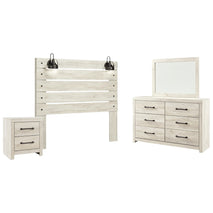 Cambeck King Panel Headboard Bed with Dresser