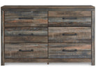 Drystan Full Bookcase Bed with 4 Storage Drawers with Mirrored Dresser, Chest and 2 Nightstands (PKG003345)
