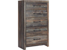 Drystan Full Bookcase Bed with 4 Storage Drawers with Mirrored Dresser, Chest and 2 Nightstands (PKG003345)