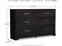 Belachime Dresser and Mirror (B2589B1 (B2589-31,B2589-36)
