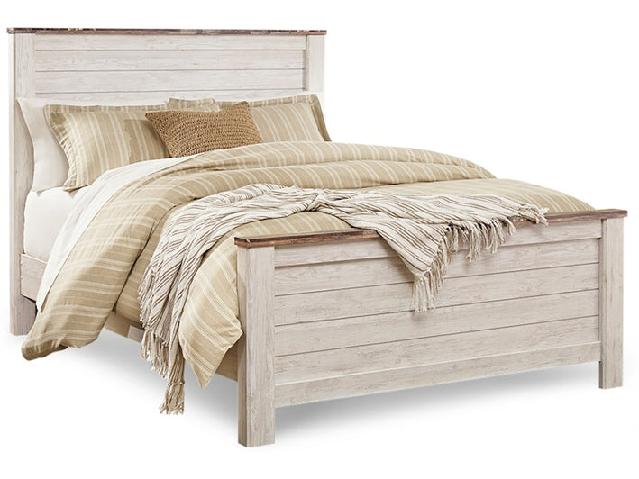 Willowton Queen Panel Bed with Mattress