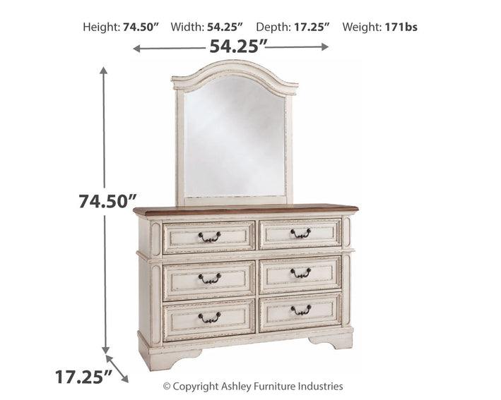 Realyn Dresser and Mirror (B743B12)