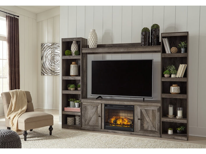Wynnlow 4-Piece Entertainment Center with Electric Fireplace (EW0440W8)