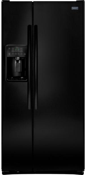 CROSLEY 25.6 Cubic Foot Side -By-Side Refrigerator Black  (CRSEH267AB)