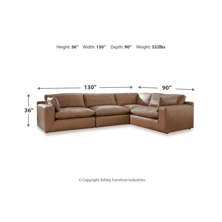 Emilia 4-Piece Sectional with Ottoman