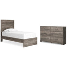 Ralinksi Twin Panel Bed with Dresser (PKG016238)
