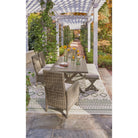 Beachcroft Outdoor Dining Table and 4 Chairs and Bench (PKG000284)