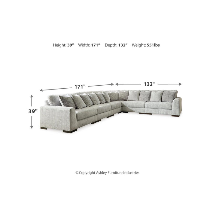 Regent Park 6-Piece Sectional with Ottoman
