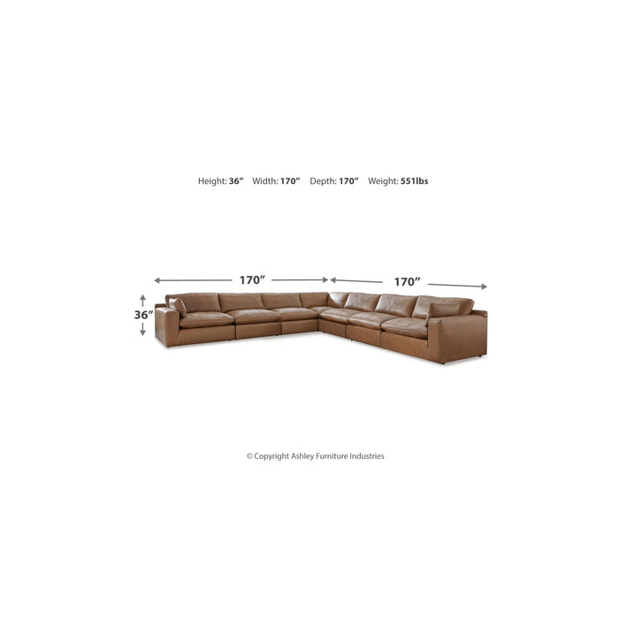 Emilia 7-Piece Sectional with Ottoman