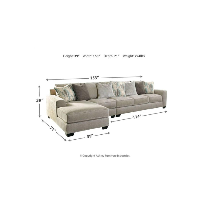 Ardsley 3-Piece Sectional with Ottoman