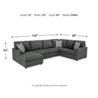 Edenfield 3-Piece Sectional with Ottoman