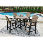 Fairen Trail Outdoor Bar Table and 4 Barstools (PKG009513)