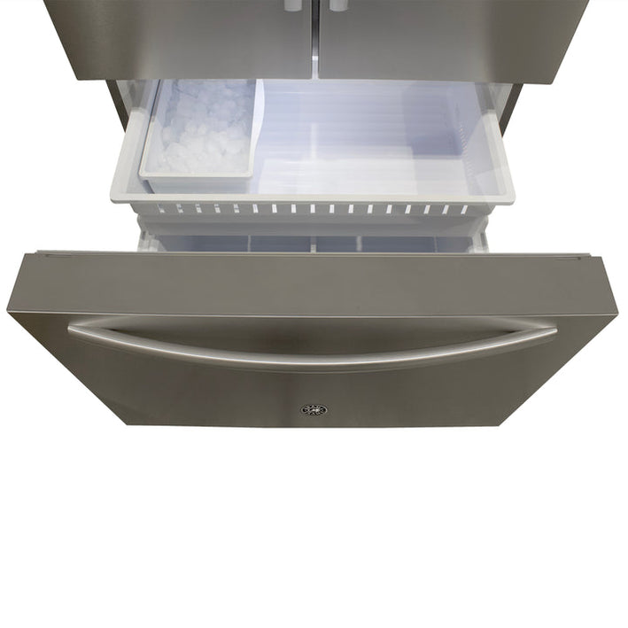 BRAMA 26.6 Cubic Foot French Door Refrigerator Stainless Steel  (BR2660IFDRSS)
