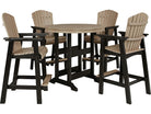 Fairen Trail Outdoor Bar Table and 4 Barstools (PKG009513)