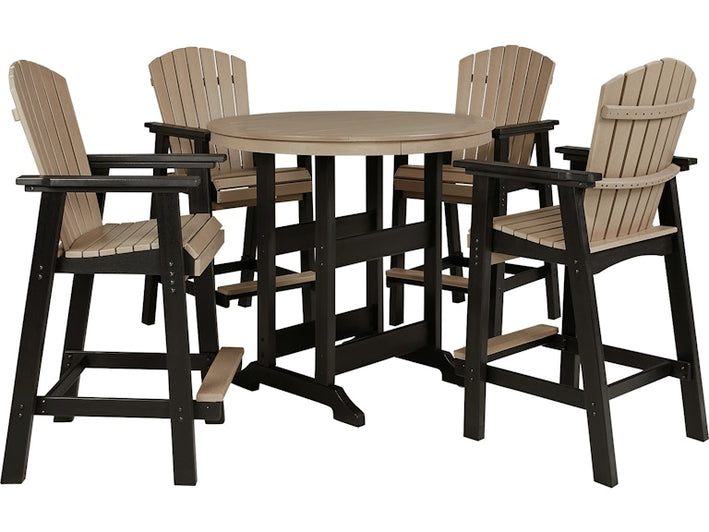 Fairen Trail Outdoor Bar Table and 4 Barstools (PKG009513)