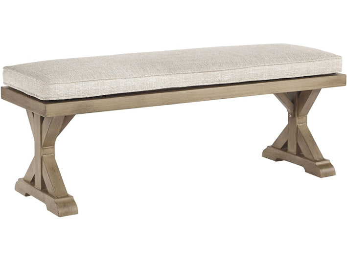 Beachcroft Outdoor Dining Table and 4 Chairs and Bench (PKG000284)