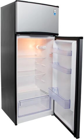 22 Inch Freestanding Top Freezer Refrigerator with 7.3 cu. ft. Capacity, 3 Glass Shelves, Gallon Door Bin, Crisper Drawer, ADA Compliant, and ENERGY STAR®: Stainless Steel (RA733B3S)