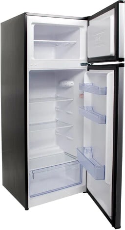 22 Inch Freestanding Top Freezer Refrigerator with 7.3 cu. ft. Capacity, 3 Glass Shelves, Gallon Door Bin, Crisper Drawer, ADA Compliant, and ENERGY STAR®: Stainless Steel (RA733B3S)