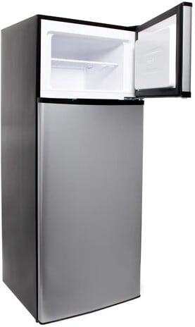 22 Inch Freestanding Top Freezer Refrigerator with 7.3 cu. ft. Capacity, 3 Glass Shelves, Gallon Door Bin, Crisper Drawer, ADA Compliant, and ENERGY STAR®: Stainless Steel (RA733B3S)