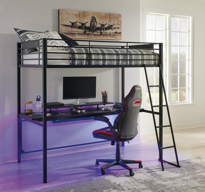 Broshard Twin Loft Bed with Desk (B075-160)