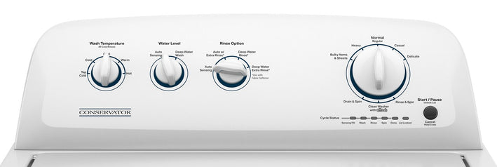 CONSERVATOR 3.8 Cubic Foot Top Load Washer White(VWW3809RW)
