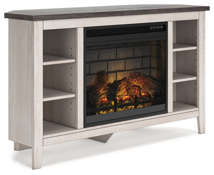 Dorrinson Corner TV Stand with Electric Fireplace (W287W6)