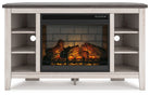 Dorrinson Corner TV Stand with Electric Fireplace (W287W6)