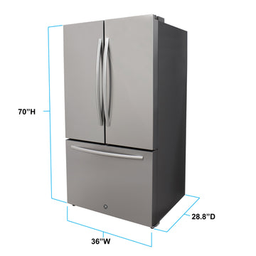 BRAMA 26.6 Cubic Foot French Door Refrigerator Stainless Steel  (BR2660IFDRSS)